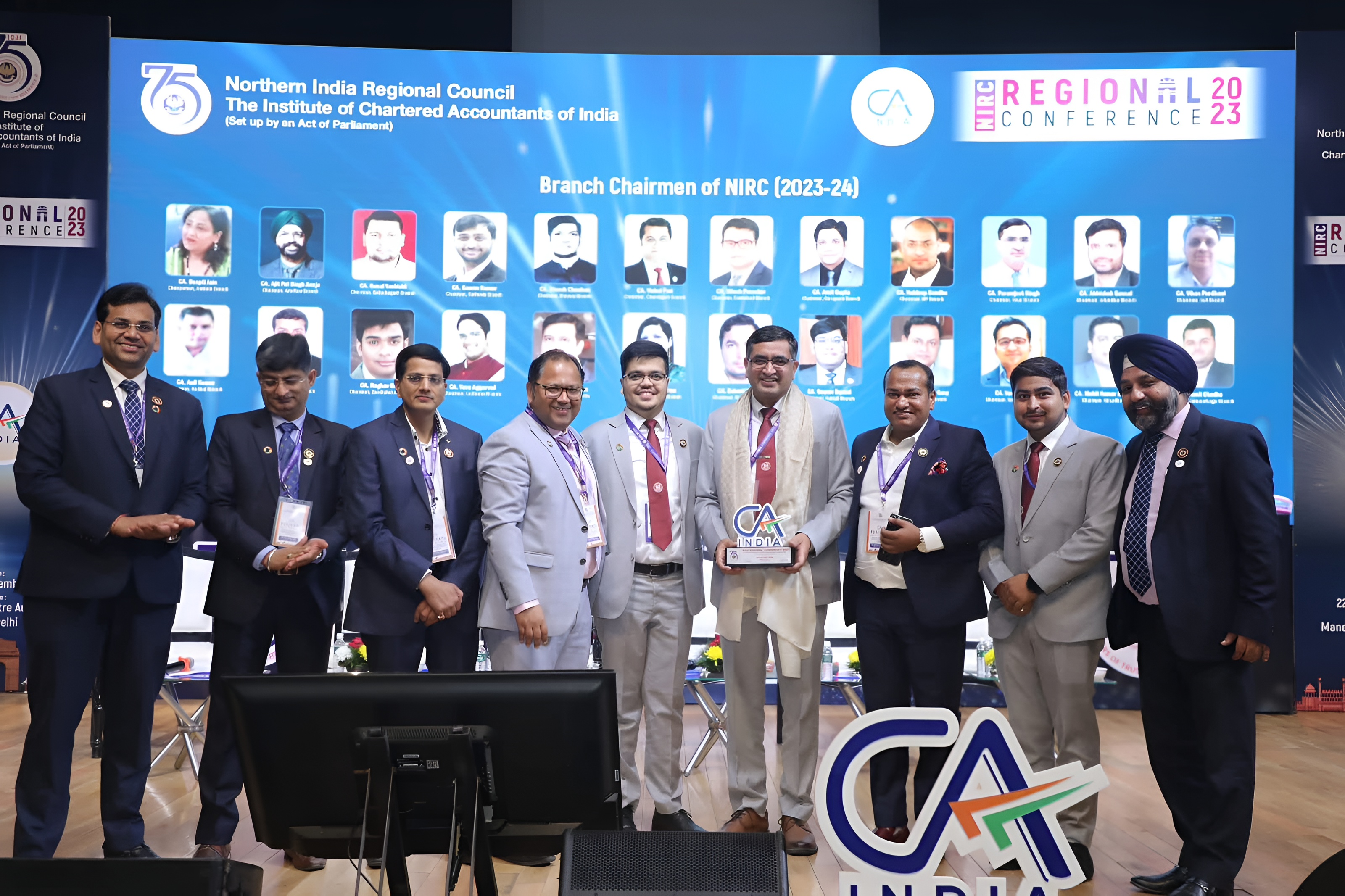 Feliciated by NIRC Chairperson (2023-24) CA Gaurav Garg