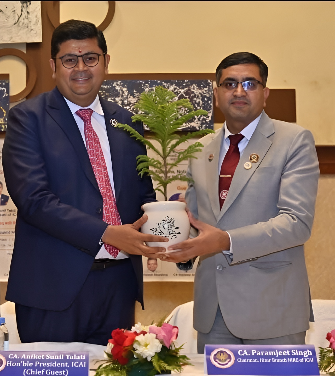 With  CA. Aniket Sunil Talati, ICAI President (2023-24)
