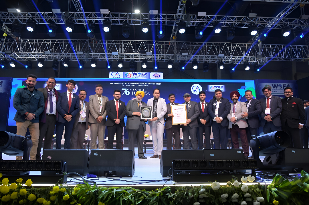 CA Sourav Pargal Getting Award at ICAI