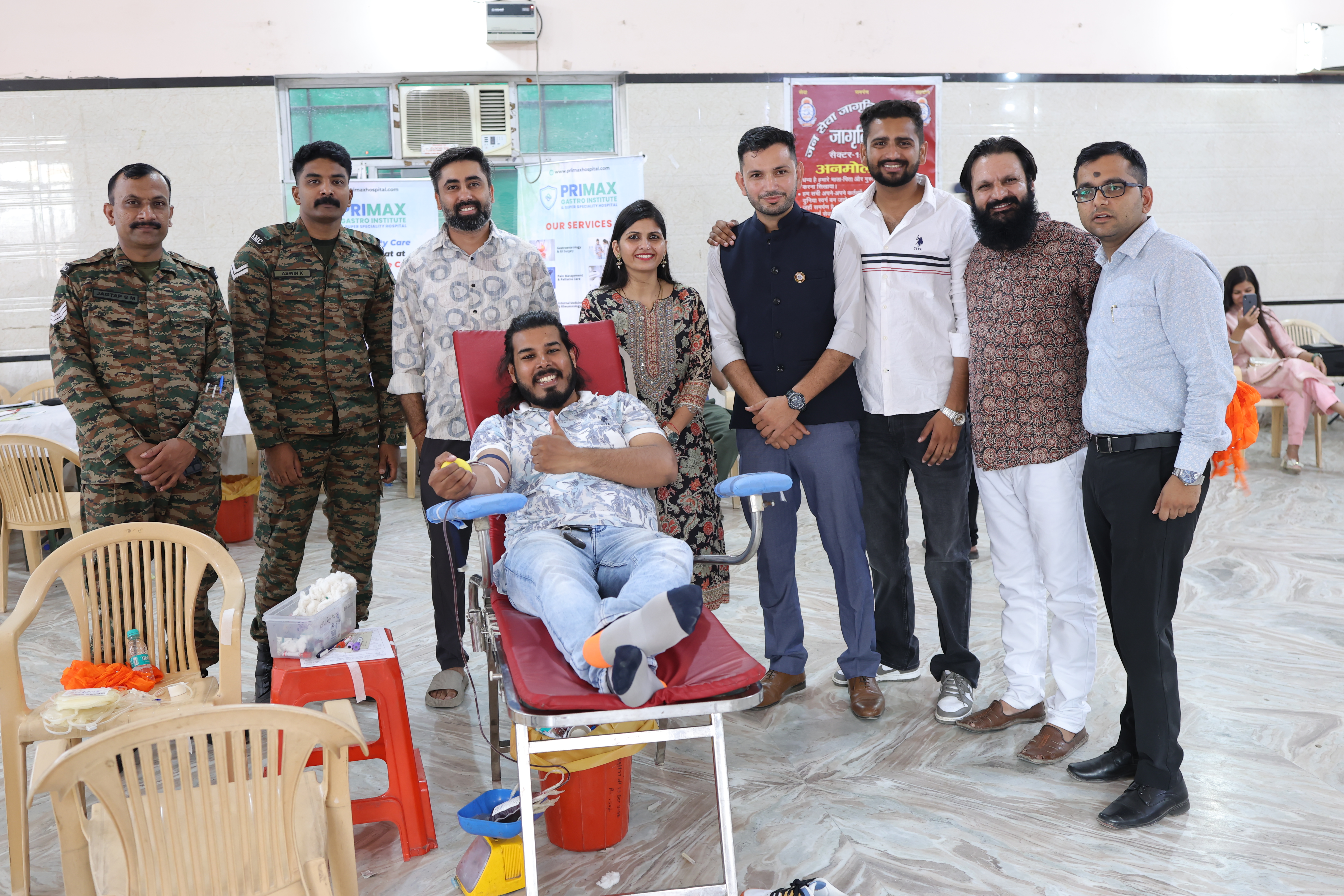 Blood Donation Camp with Indian Army Blood Bank