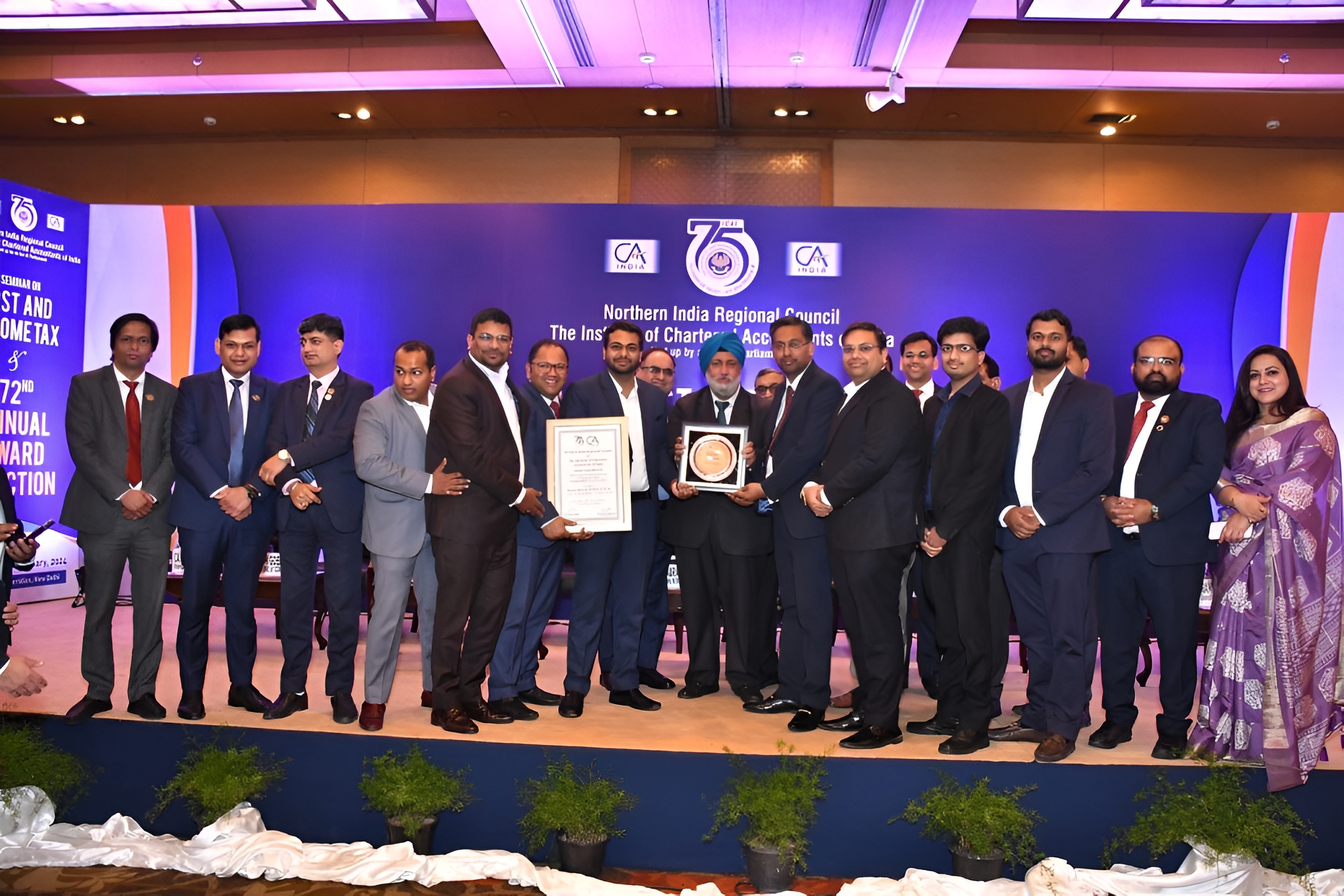 CA Tarun Gupta getting Awarded by NIRC of ICAI